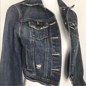 Decree Denim Jean Jacket Cropped Sz Jr’s Small